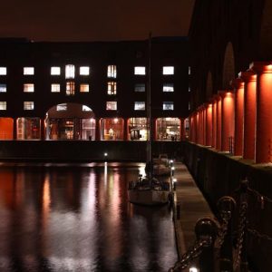Royal Albert Dock at Night (16 × 12 inches)