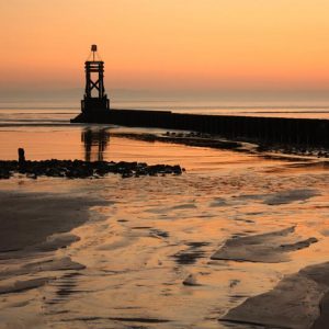 Crosby Jetty at Sunset (16 × 12 inches)
